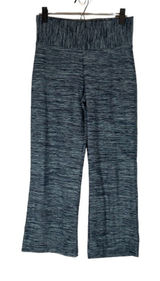 Nike Dri Fit Heathered Blue Wide Leg Athletic Workout Leggings Women Sz M Photo 0