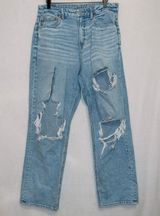 Light Wash Stretch High Rise Curvy 90s Straight Leg Jeans Photo 0