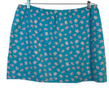 Lilly Pulitzer Vintage Blue Pink Sea Turtle Fish Mini Skirt XL Made in USA‎ Photo 0