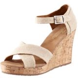 Tom’s Sienna cream crossover strappy wedge sandals Photo 0