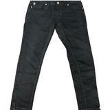 MEK‎ Denim Y2K Jeans Black Charcoal Straight Leg Embroidered Flap Pocket Size 30 Photo 0