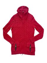 Lauren - Ralph Lauren Red Cable Knit Zip Up Cardigan Size Medium Photo 0