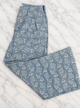 Umgee High Waisted Wide Leg Blue & White Paisley pants Photo 0