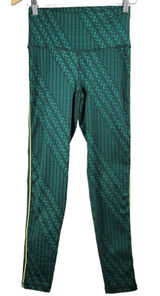 Aerie Women's High Waisted Leggings Green Cable Knit‎ Print Size Medium Photo 0