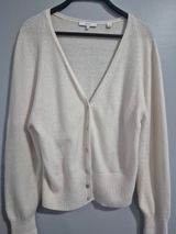 Vince sweater button up cardigan wool off white cashmere blend size small Photo 0