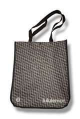 Lululemon Reusable Shopper Tote Bag Large Brown Tan Monogram‎ Geometric Snap Photo 0