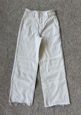 OAT New York Wide Leg Buttons Pants Jeans Straight Khaki Tan Sailor 27 Photo 0