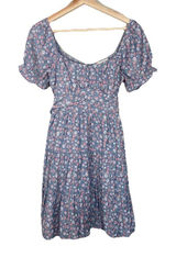 Altard State Dress Womens Size XS Blue Floral Babydoll‎ Tiered Peasant Cottage Photo 0