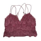 Free People FP One Adella Bralette Women M Purple Excellent Lace Strappy Boho Photo 0