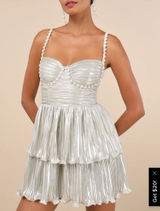 Lulus Mini Silver Dress Photo 0