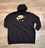 Nike Air Hoodie Black Rose Gold Logo Sweatshirt Pullover Womens Size Large L Photo 0