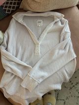 Aerie Oversized Waffle Knit Pullover Photo 0