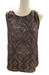 41 Hawthorn Medium Sleeveless Top Pink Black White Photo 0