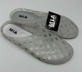MIA Kandie Slip-On Jelly Mule Closed Round Toe Women's Clear Size US 8 NEW Photo 0