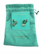 Kurt Geiger London Rainbow Crystal Evil Eye Gold Huggie Earrings NWT Photo 0