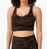 Lululemon Free To Be Serene Bra Long Line Heritage 365 Camo Brown Earth Multi 4 Photo 0