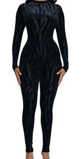 Pre loved Naked Wardrobe Black Tiger print catsuit Photo 0