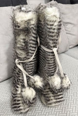 Y2k / Boho Colin Stuart for Victoria's Secret Faux Fur Boots – Size 9M Photo 0