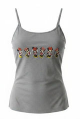 Disney Minnie Mouse Gray Cami Tank Top Women’s Size 12 Sleeveless Photo 0