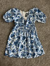 Cinch-Front Poplin Mini Dress Photo 0