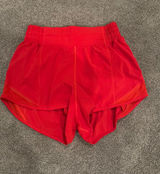 Lululemon Shorts Hotty Hot 2.5" Red Photo 0