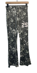 SWS Athletics Women Camo Flare Leg Sweatpants Gray Green Leaf Print‎ Size S Photo 0