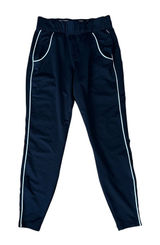 Gymshark Black Joggers Athletic Track Pants White Piping Logo Womens Small Photo 0