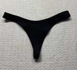 SKIMS Swim Dipped Front Thong Onyx Black Size L High Cut Leg Low Rise Front Photo 0