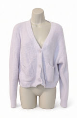 Forever 21 Soft Fuzzy Knit Cropped Cardigan XL Light Pink Photo 0
