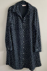✨ Full Moon Maternity Polka Dot Black White Dress Large‎ Photo 0