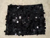 Edikted Sabina Black Low-Rise Sequin Mini Skirt Size XS Black Photo 0