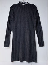 Abercrombie & Fitch Mock Neck Sweater Dress Charcoal Gray Size XL‎ Ribbed Y2K Photo 0