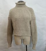 High Neck Crop Chunky Knit Sweater 309 Photo 0