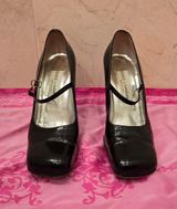 Dolce & Gabbana Leather Vintage mary jane classic square toe Block Heel 37.5 Photo 0