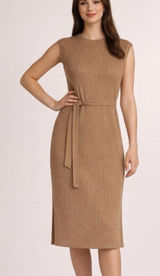 Lands' End Women's Sleeveless Rib Knit Dress in brown, Size XL, NWT Photo 0