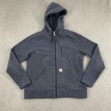 Carhartt Kentwood Fleece Full Hoodie Women L Gray Full Zip Photo 0