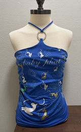 Y2K Rare Vintage Baby Phat Blue Tie Neck Halter Top Sz M Photo 0