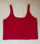 Aritzia TnAction Butter Scoop Neck Longline Tank‎ Bra Top Pink XL Photo 0