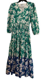 Southern Tide Blaire Blossom Bay Printed Maxi Dress - Green/Navy - Size Small Photo 0