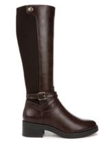 LifeStride Women's Brittany Knee High riding brown Boots NEW size 8.5 Wide Photo 0