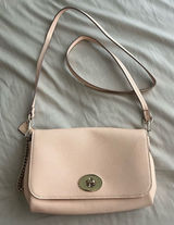 Coach Light Pink Cream Pebbled Leather Bag Photo 0