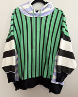 Free People Movement Free "Sprint To The Finish" Hoodie Green Stripe Women's Med Photo 0