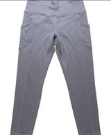 Zobha Leggings Women Medium Purple Gray High Rise Pockets Athletic Yoga Photo 0