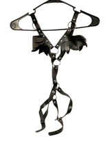 Women’s Goth Punk Rave Faux Leather One‎ Piece Silver Hardware Dominatrix Photo 0