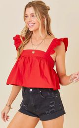 Day + Moon Red Tank Top Photo 0
