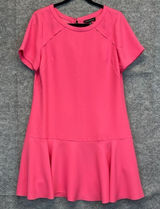 BANANA REPUBLIC‎ Dress Size 10 Pink Flounce Shift Dressy Cocktail Party Summer Photo 0