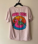 Good Vibes Summer Vibes Flamingo Skeleton Tshirt womens Size Large Photo 0
