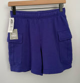 Aritzia TNA XS NEW Cozy Fleece Cargo Shorts Electric Purple Comfy Lounge Photo 0