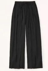 Soft A&F collection large long black wide leg sweatpants Photo 0
