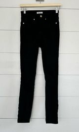 Good American Women’s 0/25 Black Faux Suede Good Legs Pants Jeans Photo 0